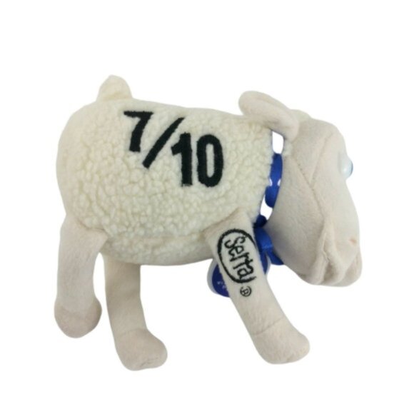 Serta Plush Sheep 7/10 Edition Stuffed Animal Promo Counting Lamb Eye Damage - Picture 5 of 12